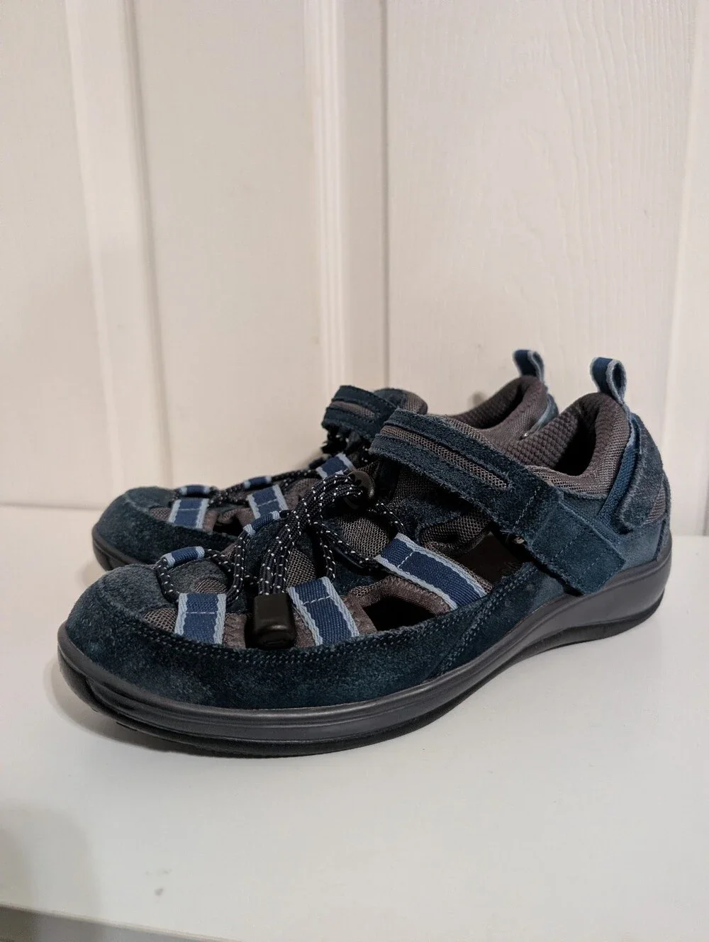 Orthofeet Naples Womens Shoes Sandal Sneaker Blue Comfort Size 7 Wide